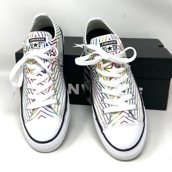 🌸Sale🌸 Converse Chuck Taylor AS Low Canvas White Multi Women Size 6 565440F - Picture 4 of 10